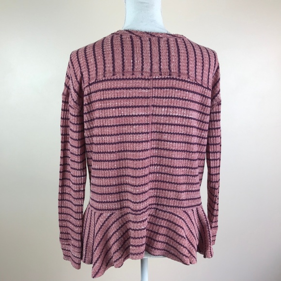 We the Free People Striped Peplum Thermal Shirt - Picture 6 of 8
